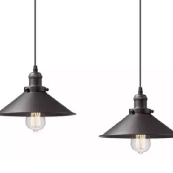"Zeyu" Industrial Pendant Light Vintage Hanging Light Fixture, Oil Rubbed Bronze - Picture 1 of 4